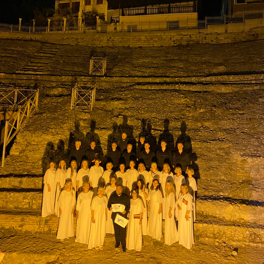 Choral team from Kaunas, Lithuania at the WOFA Choral Festival in Durres.
