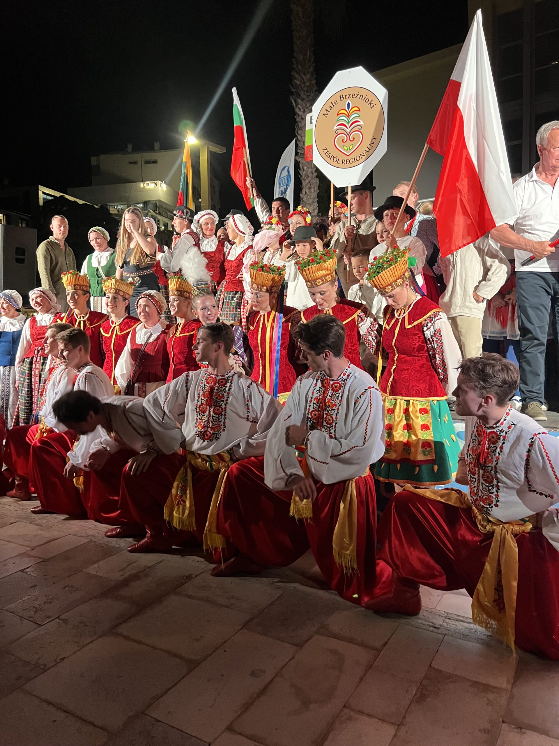Groups posing for photo at the WOFA Festival in Durres, Albania