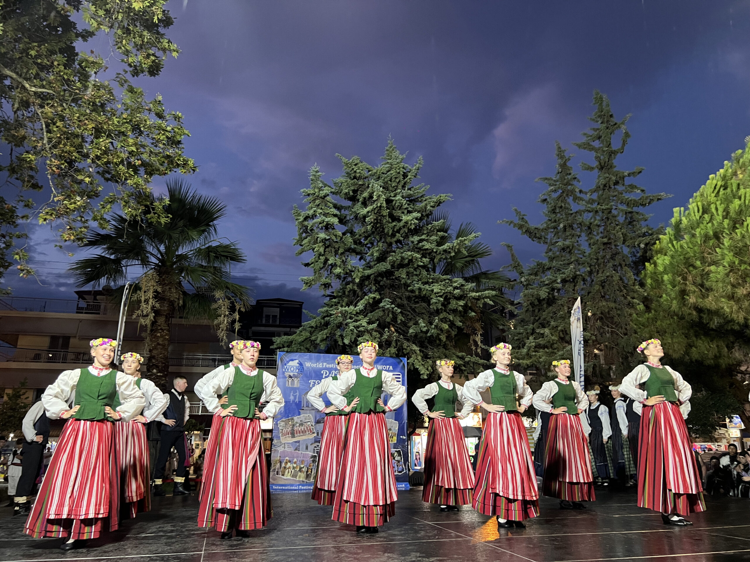 Folk group at the WOFA Festival in Paralia, Greece
