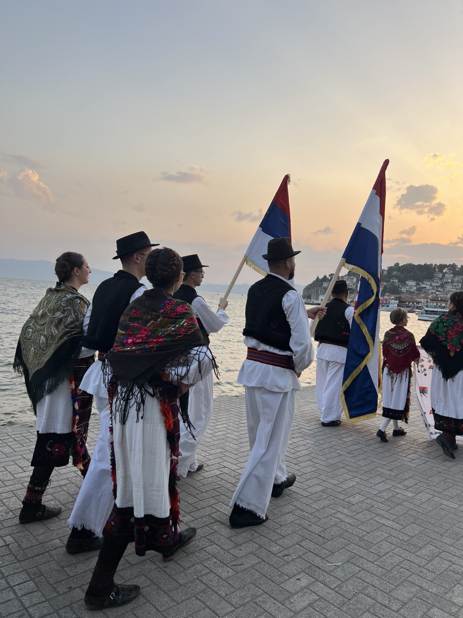 Folklore defile in Ohrid, Macedonia at the WOFA Festival