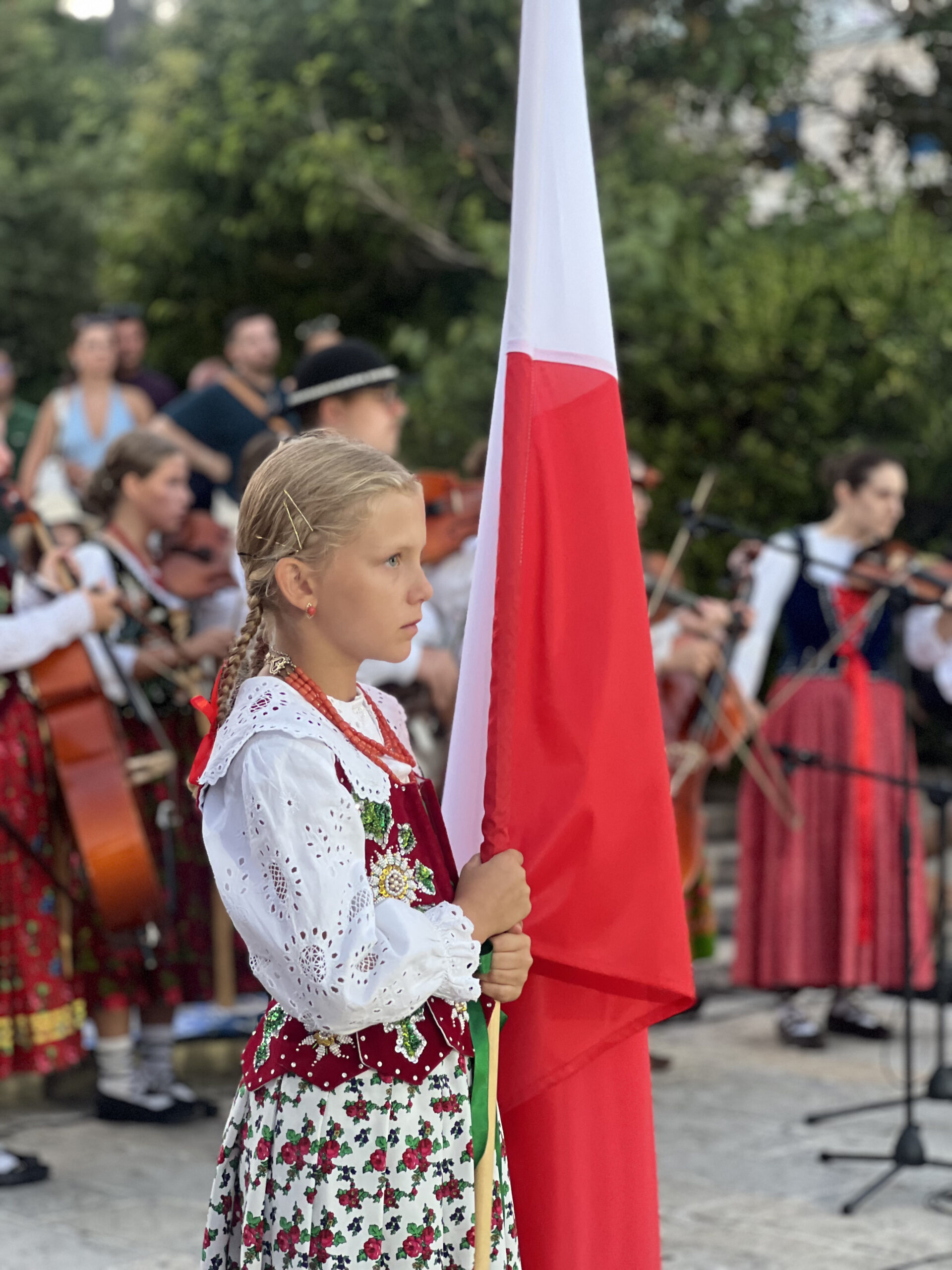 Polish Folklore Girl in traditional folk costume