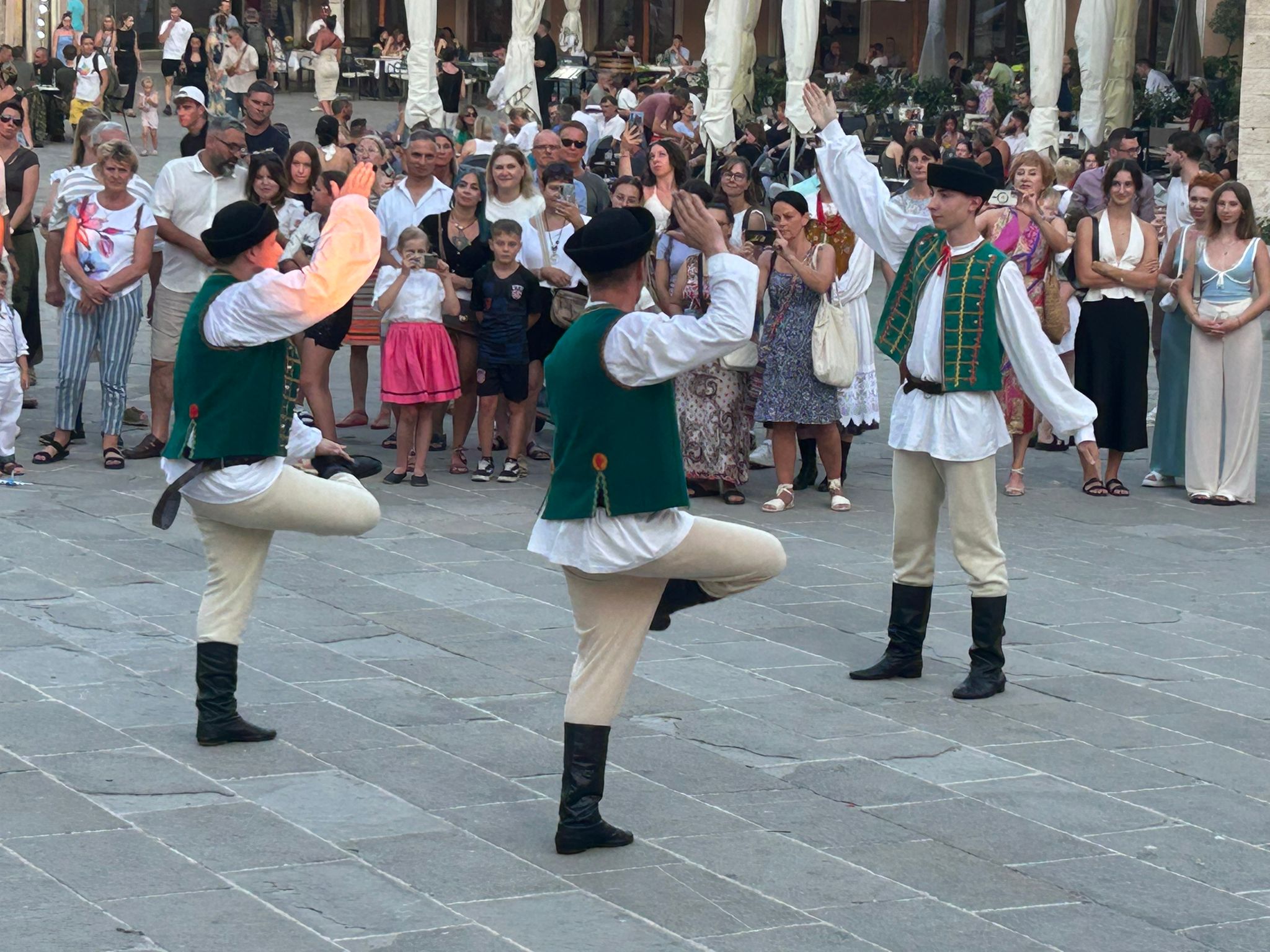 Folk group dancing at the WOFA Festival in Pula