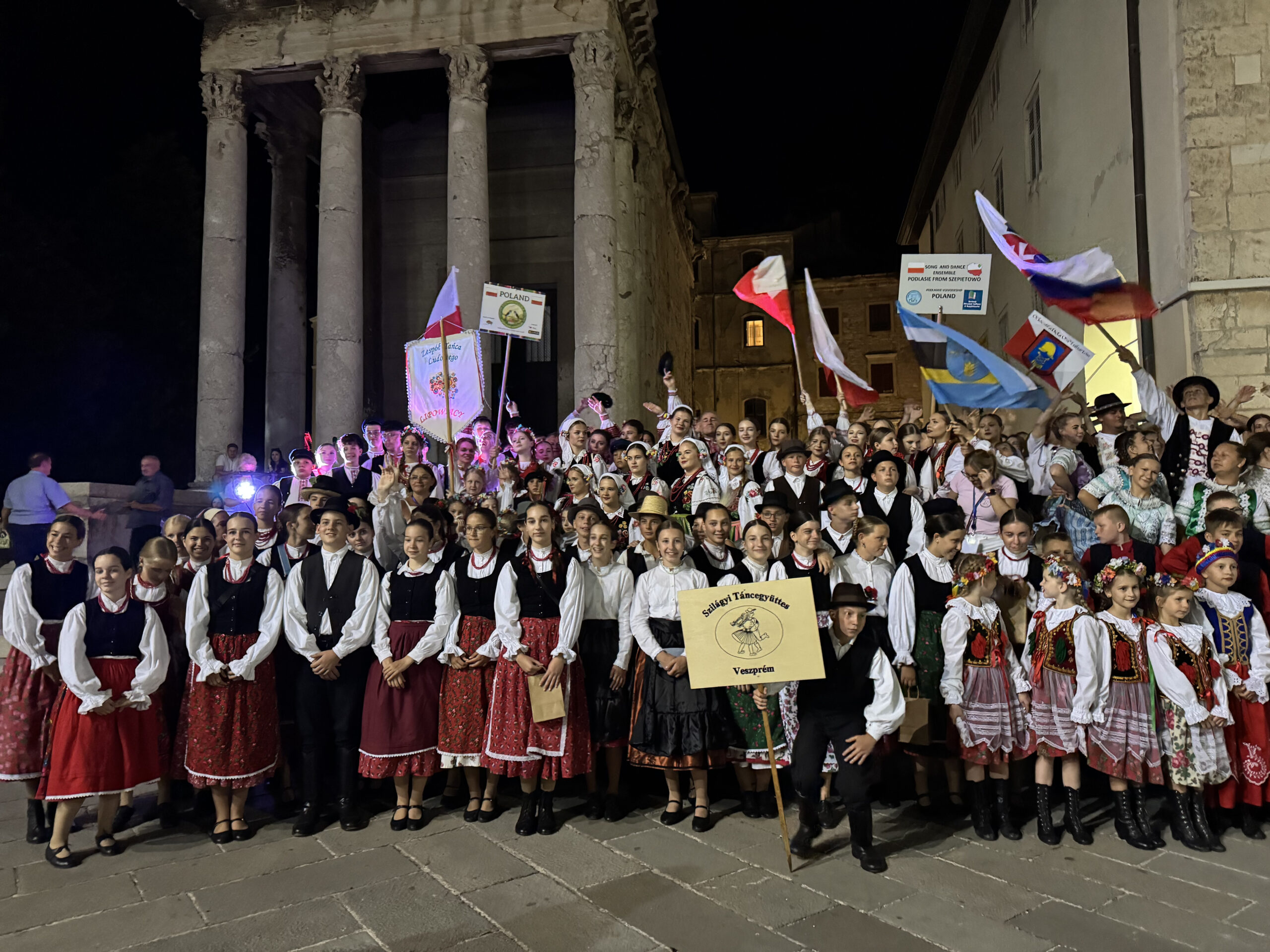 Group photo of all the performers at the WOFA Festival in Pula
