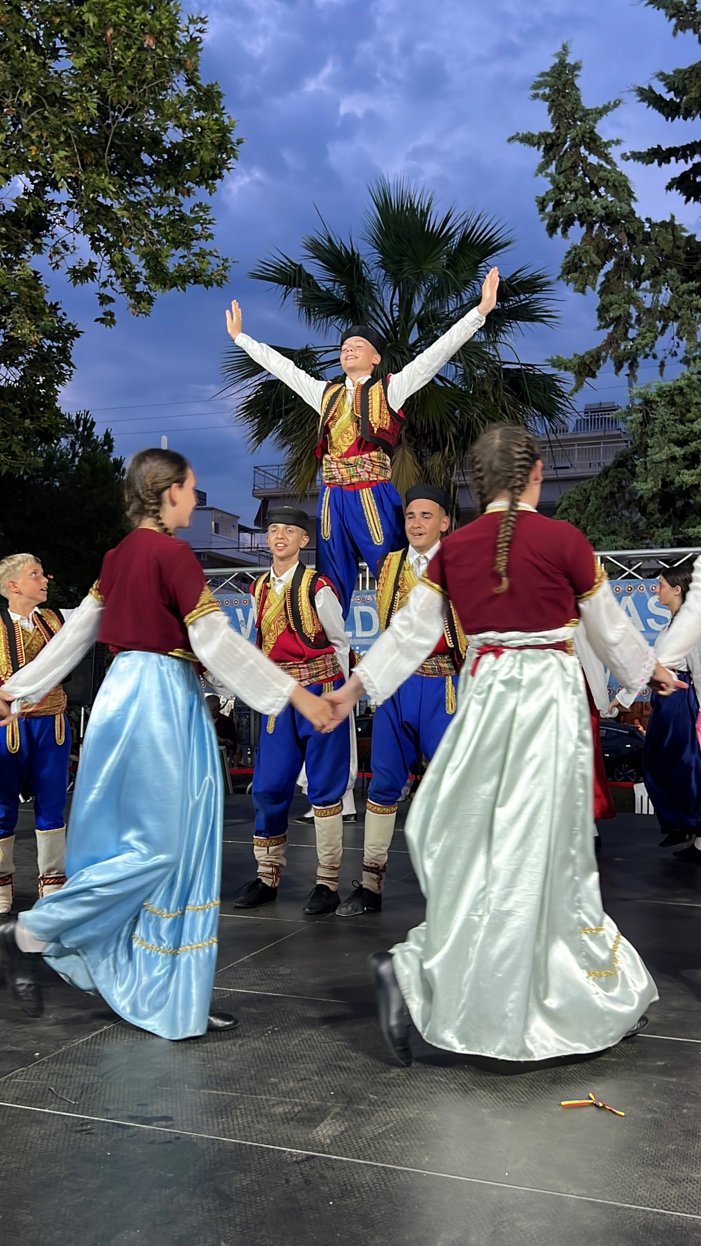 Dancing group at the WOFA Choral festival in Paralia
